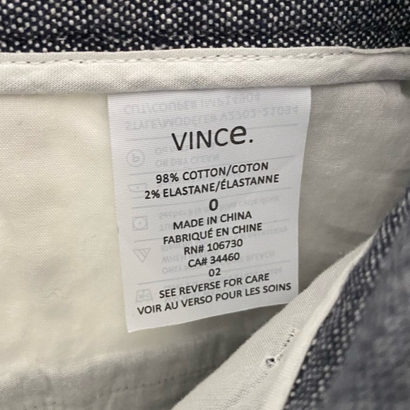 NWOT Vince dark blue & white cotton color block striped shorts - Picture 4 of 5